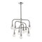Z-Lite Neutra 9 Light Chandelier, Matte Black + Polished Nickel & Clear 621-9MB-PN - alternate 5